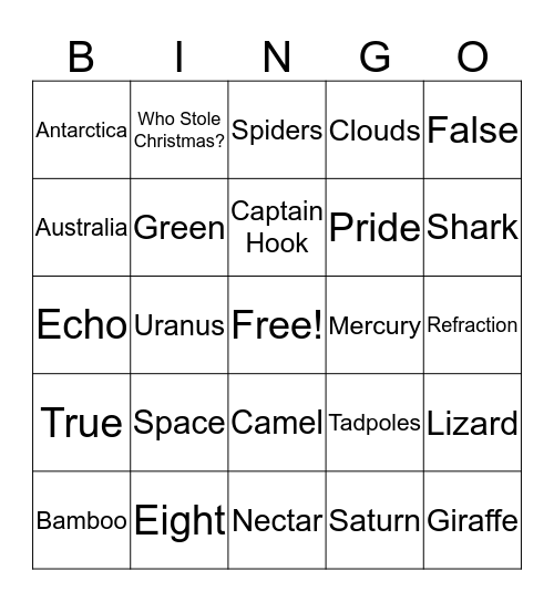 STEAM TECH Bingo Card
