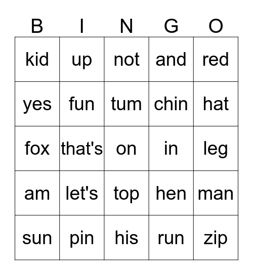 red ditty 1 Bingo Card