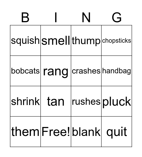 Level 2 Lesson 1 Review Bingo Card