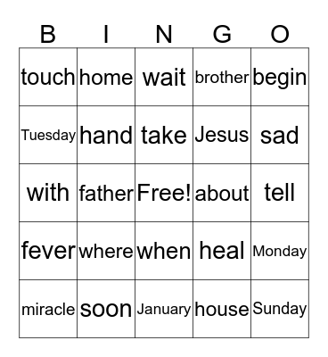 BINGO! Bingo Card