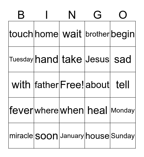 BINGO! Bingo Card