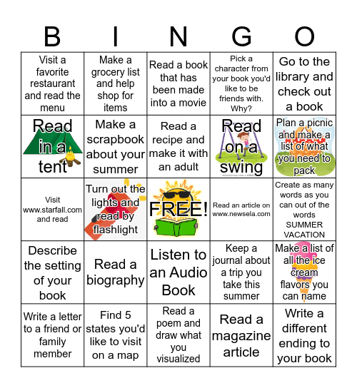 Green Valley Is WILD About Reading! Bingo Card