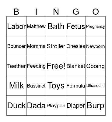 Welcome Little Rogers Bingo Card