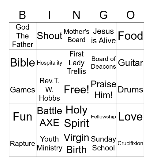 110th Anniversary Bingo Card