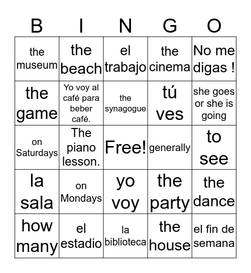 Bingo Card