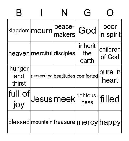 BE-ATTIDUES BINGO Card