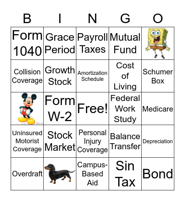 Finance Bingo Card
