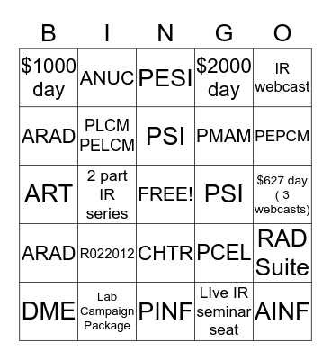 February BINGO!!! $50 winner Bingo Card