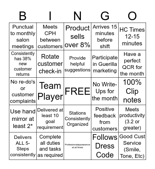 February Bingo Card