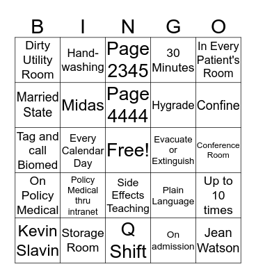 DNV BINGO!! Bingo Card