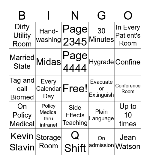 DNV BINGO!! Bingo Card