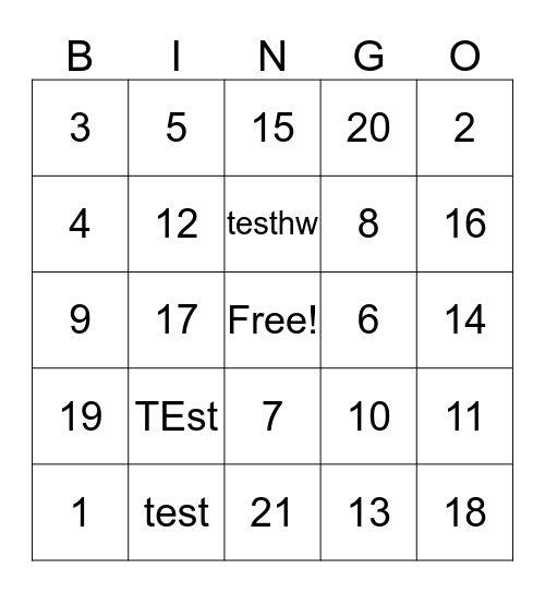 International Table Top Day! 2019  Bingo Card