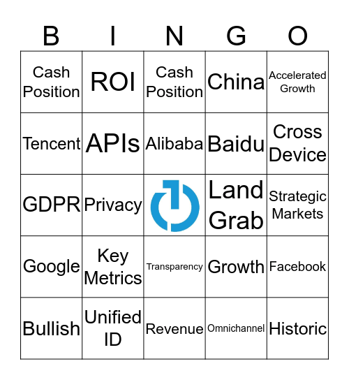 TTD Q1 2019 Earnings Call Bingo Card