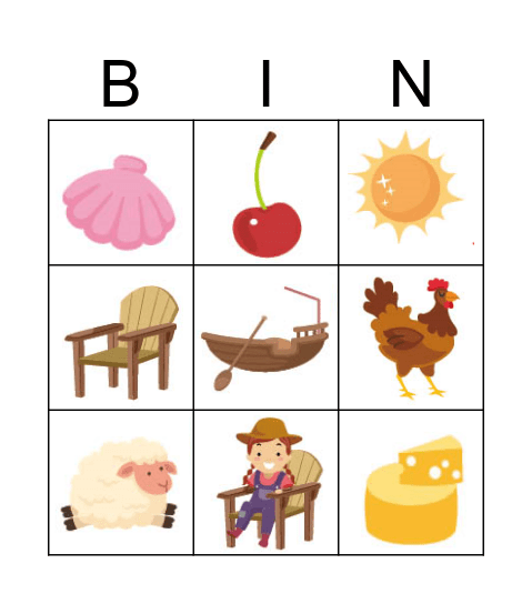 CH and SH Bingo Card
