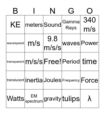Bingo Card
