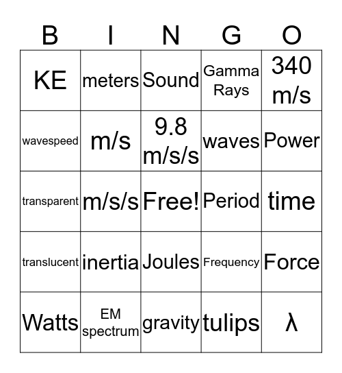 Bingo Card