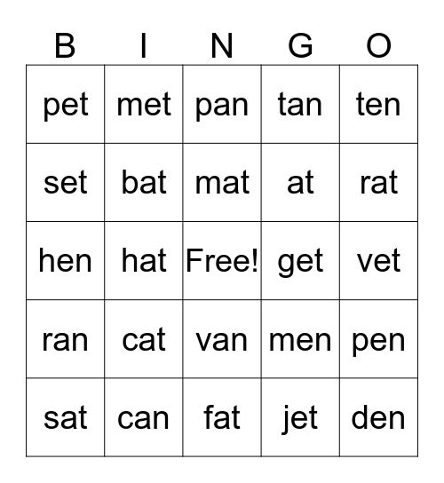 Bingo Card