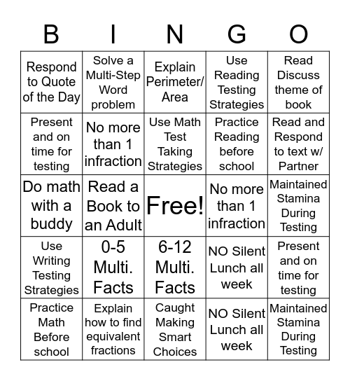 Water Day/Field Day  Bingo Card