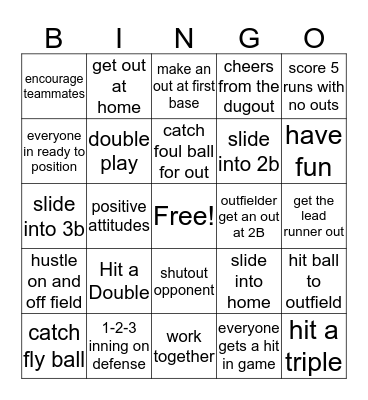 GAMECHANGERS Bingo Card