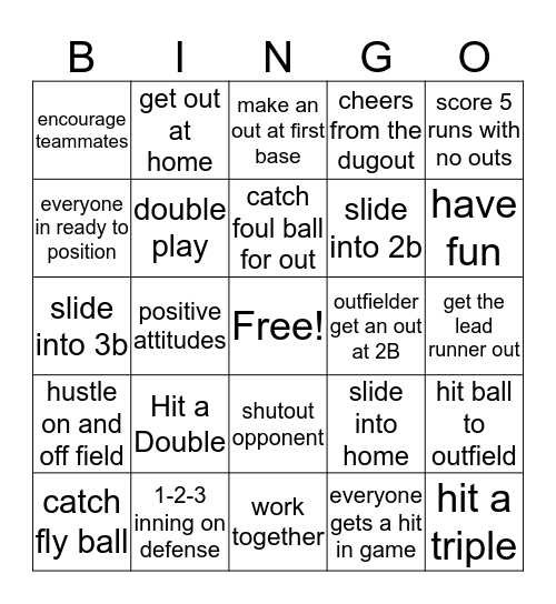 GAMECHANGERS Bingo Card