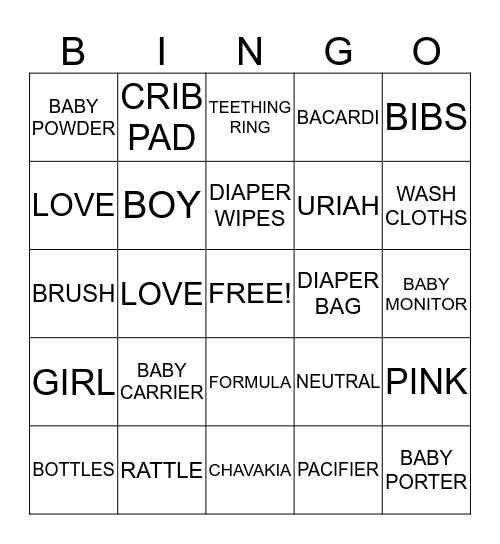 Bingo Card