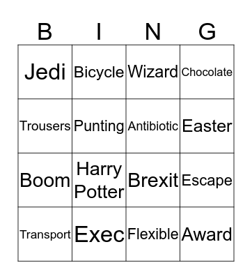 IT AWAY DAY - MAY 2019 Bingo Card
