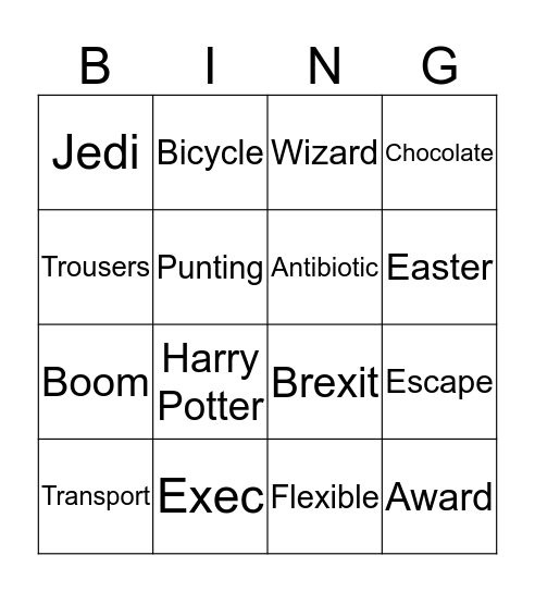 IT AWAY DAY - MAY 2019 Bingo Card