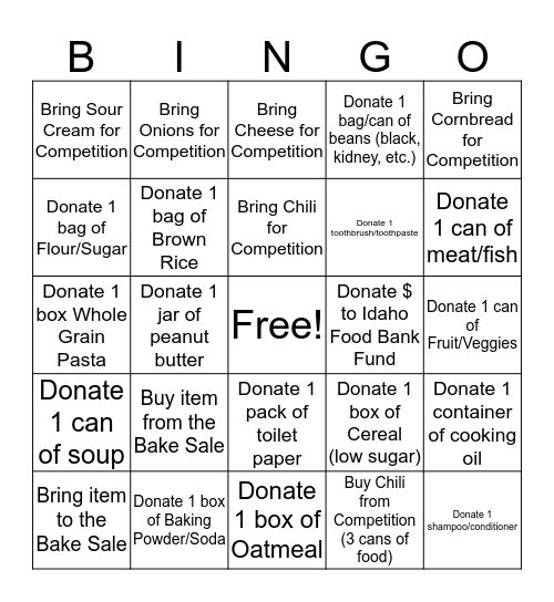 ANIC Bingo! Bingo Card