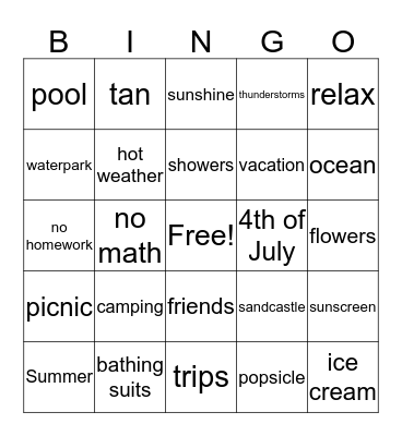 ABC Bingo Card