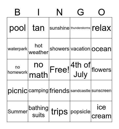 ABC Bingo Card