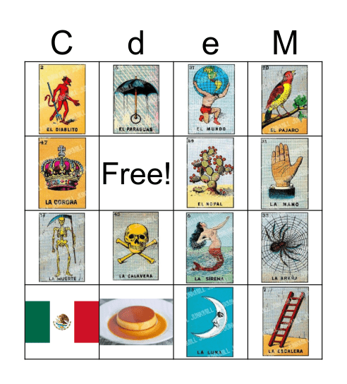 Cinco de Mayo Bingo Card