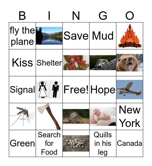 Hatchet Chapter 1-10 Review  Bingo Card