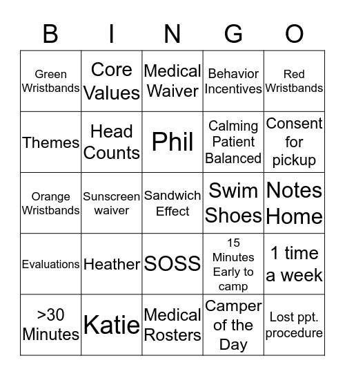 SUPER HERO BINGO Card