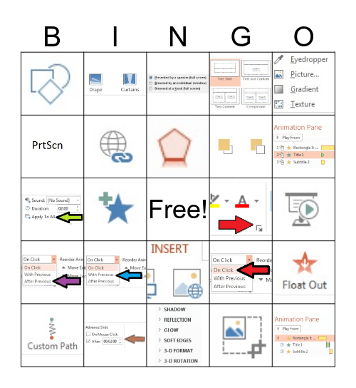 Power Point Bingo Card