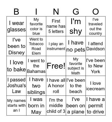 INDYA'S SWEET SIXTEEN! Bingo Card