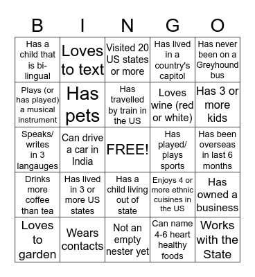 INDUS BINGO Card