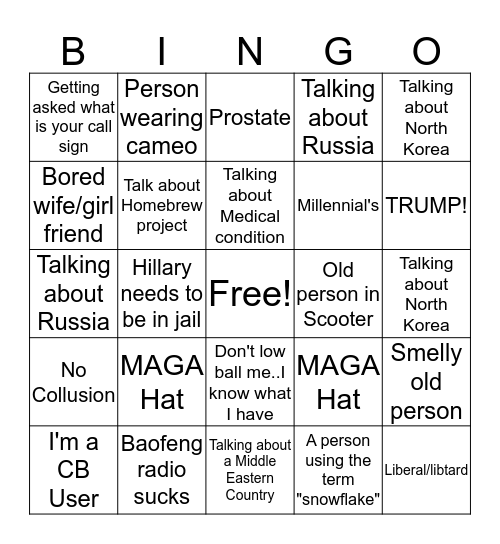 Hamvention Bingo Card