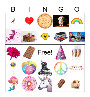 Happy Birthday Naomi! Bingo Card