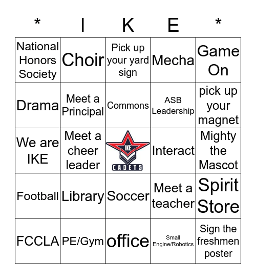 EISENHOWER We Are IKE Bingo Card