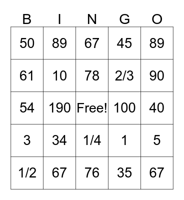 Valentine's Bingo Card