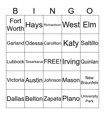 States Plates Bingo! Bingo Card