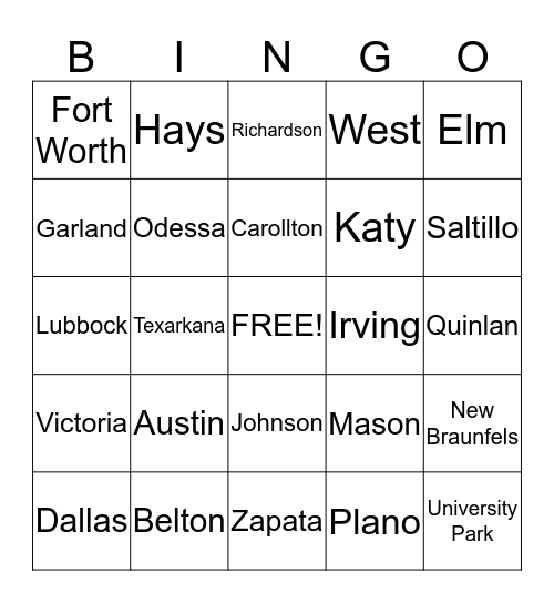 States Plates Bingo! Bingo Card