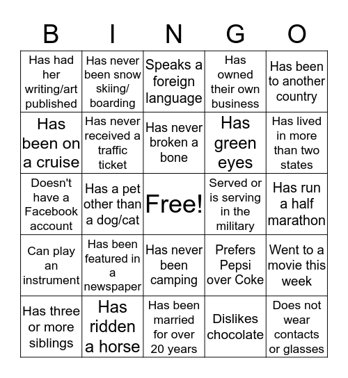 BLOOM - People Bingo Card