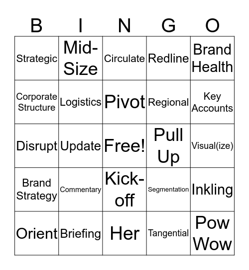 Conference Call BINGO Card