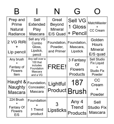 MACYS FAIRFIELD M.O.B!!! Bingo Card