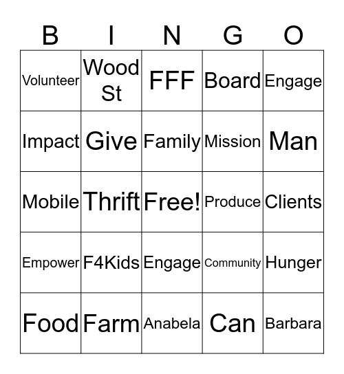 EBFP Bingo  Bingo Card