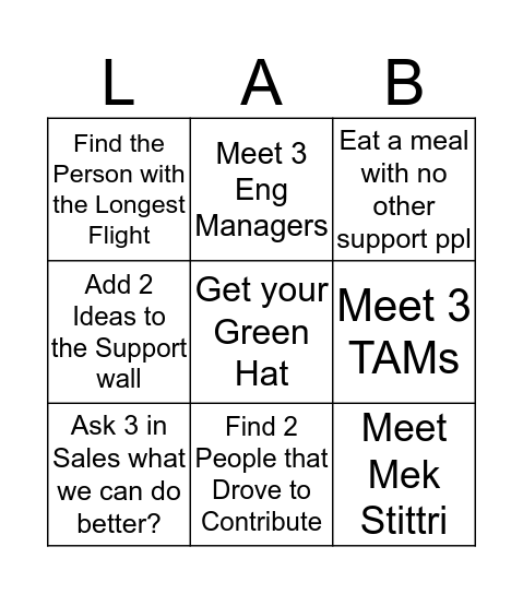 Support GitLab Bingo Card