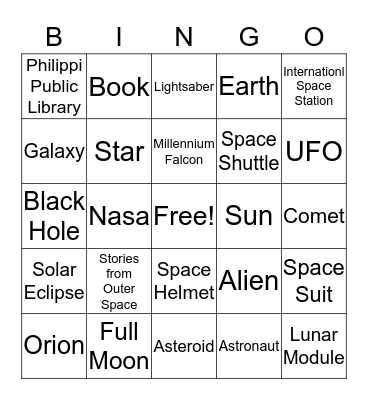 A Universe of Stories Bingo Card