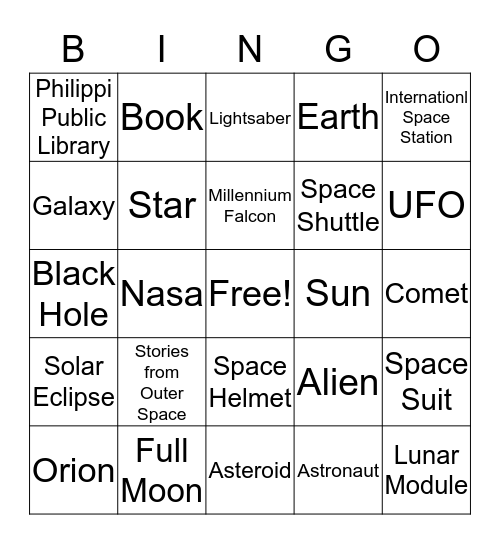 A Universe of Stories Bingo Card