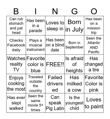 Bingo Card